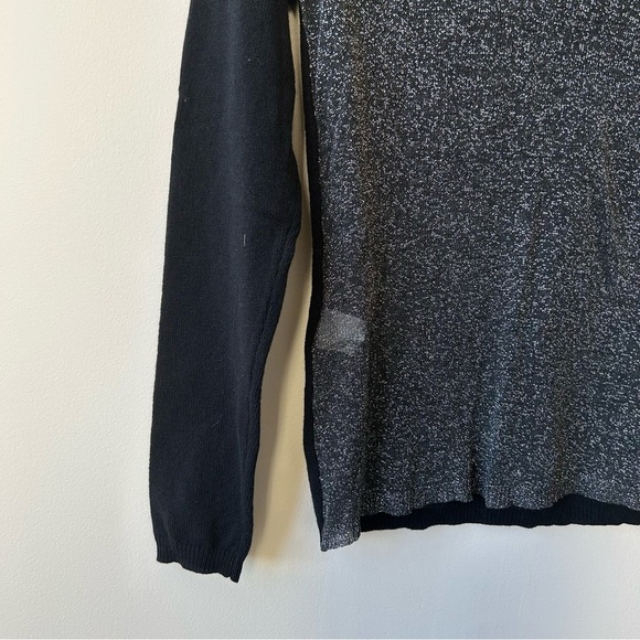 Vintage Dolce & Gabbana Black Metallic Cashmere Sweatear Size 38 - Picture 3 of 5